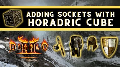 How To Add Sockets To Your Items Using The HORADRIC .